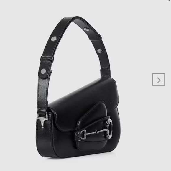 100% Authentic NWT Black leather GUCCI HORSEBIT 1955 SHOULDER BAG - Picture 9 of 10